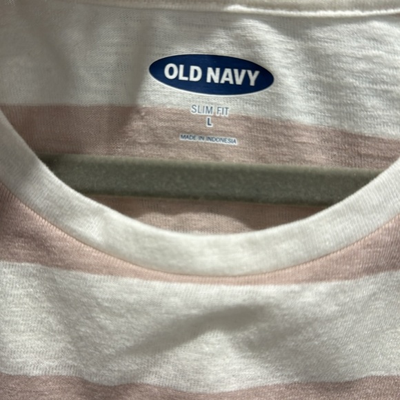 Beige and White Horizontal Striped Shirt - Picture 2 of 3